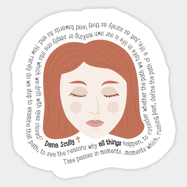 Dana Scully - The X-Files - all things Sticker by sixhours